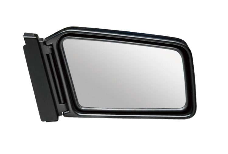 Mass production type W-hinge type door mirror (first in Japan)