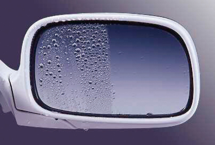 Door mirror with hydrophilic function (first in the world)